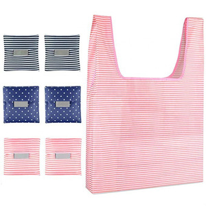Sacs fourre-tout d'épicerie pliables personnalisés, pochette écologique en nylon ripstop, <span class=keywords><strong>sac</strong></span> à provisions réutilisable en polyester/RPET - Product Image 2