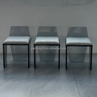 Tabouret et pouf en acrylique personnalisés, couleur et forme, tabouret de maquillage moderne en acrylique, style minimaliste, tabouret en acrylique