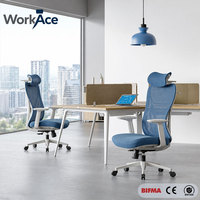 Chaise de bureau ergonomique minimaliste en tissu, vente en gros fabricant, avec porte-manteau amovible et dossier lombaire réglable, pour cadre