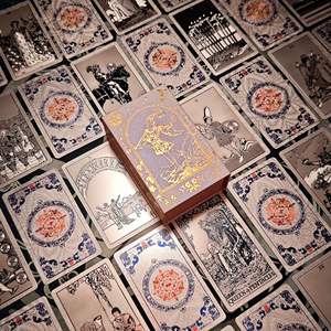 Fabrika Toptan Satış Altın Varaklı <span class=keywords><strong>Tarot</strong></span> Kartı Caro Tower Renkli Baskılı PVC Su Geçirmez Kitap Kılavuzlu Masa Oyunu <span class=keywords><strong>Tarot</strong></span> Kartı - Product Image 4