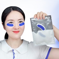 Patchs Oculaires Hydratants Anti-rides et Raffermissants à l'Acide Hyaluronique Bleu à Base de Plantes, Dissolvant les Microneedles, Marque Privée OEM