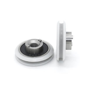 S608RS U-Shaped Pulley Bearing with <b>Rubber</b>-Coated Roller and Plastic Wheel M6*26.8*10.6mm Inner <b>Ring</b> Protruding Threads - Product Image 4