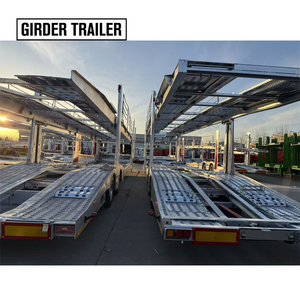 Portador de transporte de acero del <span class=keywords><strong>coche</strong></span> del semi-<span class=keywords><strong>remolque</strong></span> de la cubierta doble de la capacidad del <span class=keywords><strong>coche</strong></span> de 2 ejes 8 para el camión del vehículo hecho en China - Product Image 6