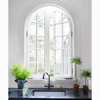 Ventanas de Aluminio con Marco Arqueado de Nuevo Diseño, Ventanas Abatibles de Madera y Aluminio