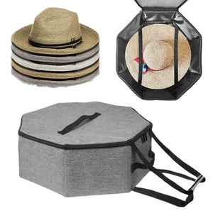 Cross-border for Amz Hot-Selling Foldable Fabric <b>Hat</b> <b>Box</b> Cowboy <b>Hat</b> Storage Bag with Handle for Men & Women Clothing - Product Image 5