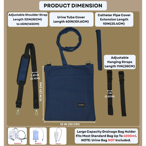 Zipper Urine <strong>Drainage</strong> <strong>Bag</strong> Holder Nephrostomy <strong>Bag</strong> Holder, <strong>Drainage</strong> <strong>Bag</strong> Cover, <strong>Catheter</strong> <strong>Bag</strong> Holder <strong>for</strong> Privacy &amp; Dignity - Product Image 6