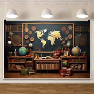 Fondo Fotográfico de Fieltro para Regreso a Clases, con Diseño de Manzana y Autobús Escolar, Decoración para Fiestas, Personalizable - Product Image 2