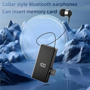 Écouteurs sans fil <span class=keywords><strong>K100</strong></span> avec lecteur MP3 carte TF, affichage numérique LED de la batterie, casque mono pour réunions - Product Image 2