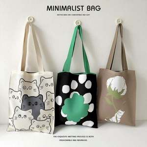 Bolso de Mano Tejido con Diseño de Panda, Bolso de Ganchillo, Bolso de Compras - Product Image 3