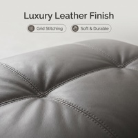 Canapé sectionnel moderne à trois places en cuir véritable durable, design écologique, pieds en acier inoxydable, garantie de 10 ans pour usage hôtelier
