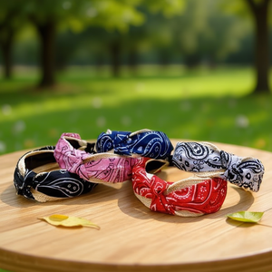 Fascia per capelli annodata in cotone regolabile da donna, casual, alla moda, 12 pezzi, scatola da 600, Ref44082 - Product Image 3