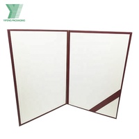 Carpeta de cuero A4, soporte para documentos, presentación personalizada, carpetas de papel, Impresión de logotipos, bolsillos para carpetas de cartón