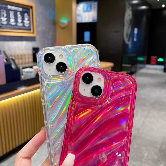 Super Beautiful Dazzling Aurora Laser Shimmer Phone Case for iPhone 13 14 15 16 Pro Max Mobile Phone Cases