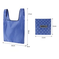 Sac de courses classique en polyester recyclable et écologique, couleur unie, pliable, portable, sac à main, sac de voyage, sac d'épicerie