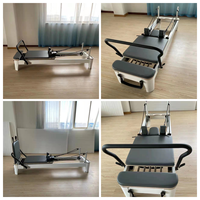 Vente directe d'usine, machine de réforme Pilates pliable en aluminium et en bois, équipement d'exercice à domicile portable, durable et écologique