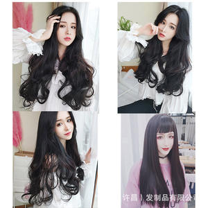 วิกผมยาวแบบลอนรูปตัววีจากซูชาง ทำจากเส้นใยทนความร้อนสูง ดัดลอนอย่างเป็นธรรมชาติ สำหรับผู้หญิง - Product Image 1