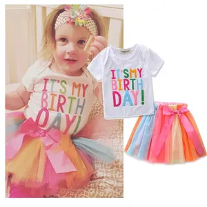 1 2 3 4 5 6 Jaar Oude Baby Tutu Rokken Set Outfits Kids Jurk Meisje Jurken Verjaardag Peuter Festival Kleding Lil Kids Feestjurk