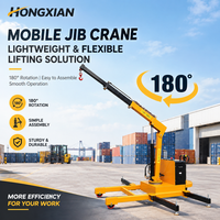 Mini-grue mobile entièrement électrique, palan hydraulique de levage de 1 tonne, grue rotative montée sur véhicule pour la manutention