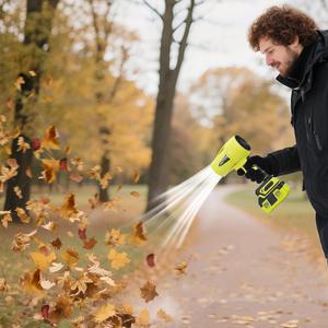 <span class=keywords><strong>Souffleur</strong></span> à feuilles sans fil OEM 21V - <span class=keywords><strong>Souffleur</strong></span> léger à batterie 500W haute vitesse pour le nettoyage des jardins et des pelouses - Product Image 5