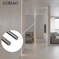 Profilé LED pour éclairage de panneau mural de 18 mm, design encastré dissimulé, éclairage double face, canal en aluminium YB3001-41