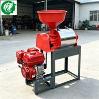 Nouvelle machine à broyer les céréales portable à moteur essence en acier inoxydable pour le broyage et la séparation de maïs, blé, pois, farine, haute capacité