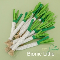 Jouet d'auto-entretenissement pour chat en forme de légumes simulés (Actinidia Polygama Felt Scallion), résistant aux morsures, pour le nettoyage des dents et apaisant