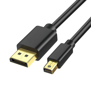 Câble <span class=keywords><strong>Mini</strong></span> <span class=keywords><strong>DisplayPort</strong></span> vers DP 6 pieds Plaqué or Blindage combiné 4K 60Hz 2K 144Hz-Noir pour moniteur et home cinéma - Product Image 1