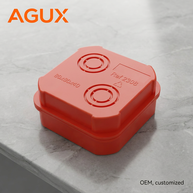 AGUX Smart Home Durable IP20 Plastic Dry Lining Box 47mm Depth Wall Switch 86 Type 10-Year Mechanical Life Socket Cassette Model