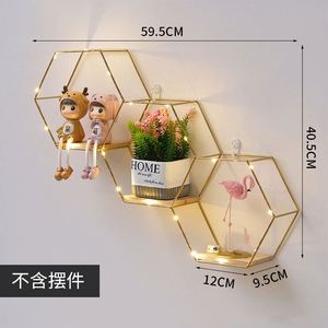 Wall Iron Decorative Flower Stand Punch-free Flower Wall Mounted Display <b>Shelf</b> Pot Decoration Storage Rack for Living Room - Product Image 6