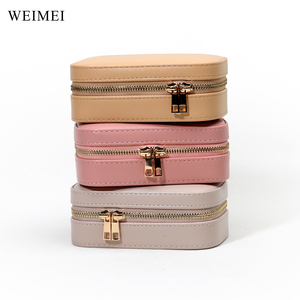 WEIMEI Custom Pu Small Ring Pendant Jewellery <b>Storage</b> Case Travel Organizer <b>Mini</b> Velvet Flocking Lining Leather Jewelry <b>Box</b> - Product Image 6