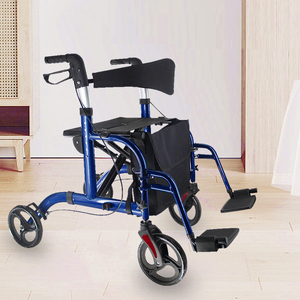 Silla de Ruedas Ligera y Plegable para <span class=keywords><strong>Personas</strong></span> <span class=keywords><strong>Mayores</strong></span>, Silla de Transporte para Pasajeros y Cuidadores - Product Image 2