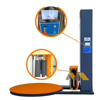 Machine d'emballage extensible électrique automatique pour palettes avec PLC, capacité 2000 kg, durable, avec capacité d'extension de 300 %