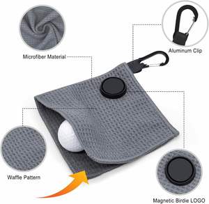 Toalla de Microfibra Tipo Waffle con Clip Magnético Pequeño, Toalla de Limpieza Rápida para Bolsa de Golf con Imán Fuerte - Product Image 2
