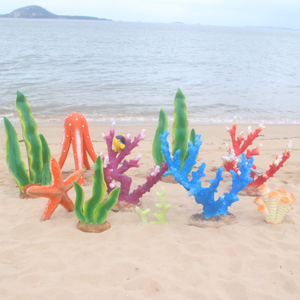 Décorations de parc d'attractions aquatique pour enfants, statues géantes d'animaux en fibre de verre, coquillages en résine, corail, décoration extérieure - Product Image 5