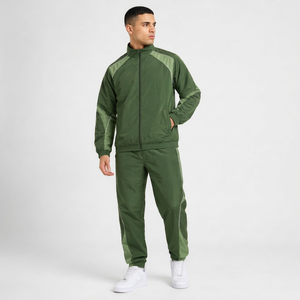 Custom <b>Men's</b> Windbreaker Tracksuit Set Hooded <b>Jacket</b> Trousers Lightweight Waterproof Breathable Polyester/Nylon Training - Product Image 1