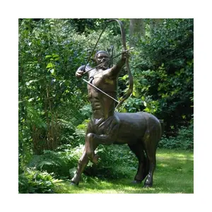 आउटडोर उद्यान सजावट ग्रीक पौराणिक कथाओं प्रतिमा कांस्य सेंटूर आधा आदमी मूर्तियों के लिए बिक्री