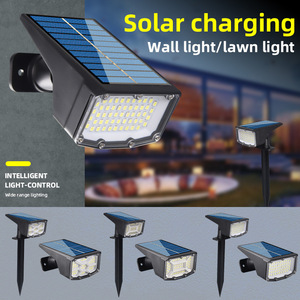 Solar Garden Spike <b>Light</b> 50 SMD LED Outdoor Flood Spotlight IP65 3 Modes 100W-equivalent Brightness for Yard, Path, Wall - Product Image 5