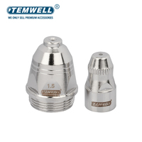 Kit d'assortiment d'électrodes et de buses en cuivre TEMWELL P80 1,1 mm 1,3 mm 1,5 mm 1,7 mm pour les besoins de découpe multi-épaisseurs