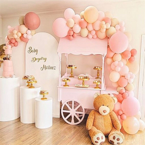 Chariot de bonbons pliable personnalisé Chariot de bonbons de fleurs <span class=keywords><strong>avec</strong></span> roues Décoration de Noël pour enfants de mariage - Product Image 4