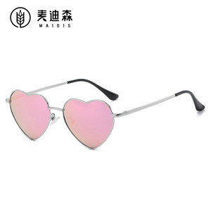 Maidis Heart Shape Metal Sunglasses Gold Frame UV400 Women Fashion Spring Summer - Product Image 4