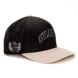 Original Two Tones Corduroy Snapback Hats Custom 5 Panel Structured 3d Embroidery logo Caps - Product Image 1