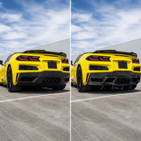 Diffuseur arrière en fibre de carbone pour Corvette C8 Z06, kit d'amélioration du pare-chocs 2020-2024, finition brillante 3K Twill, kit aérodynamique léger à fixation par boulons