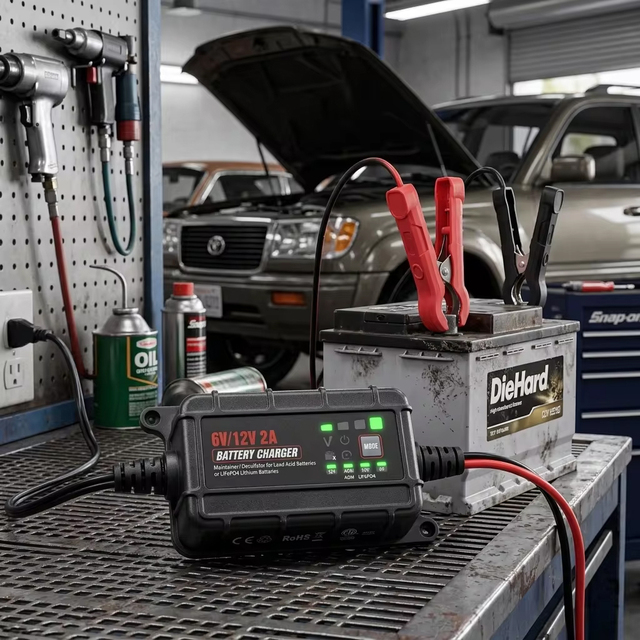 Manufacturer 6V 12V 2A Smart Car Battery Charger Maintainer - Wholesale Lead Acid Lithium-Ion Charger