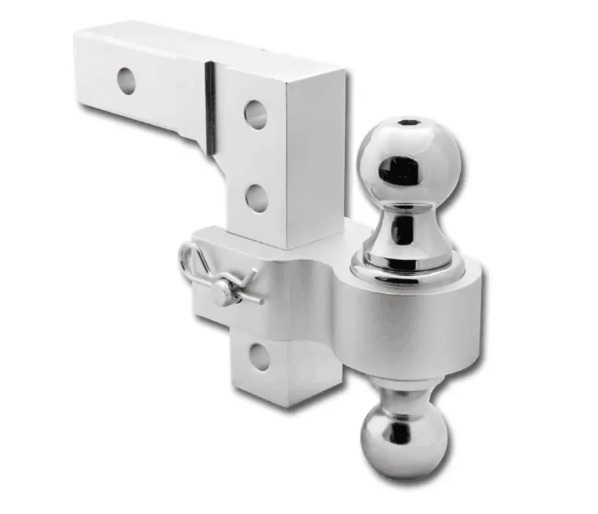 Verstellbare Pintle Hitch Trailer Teile Aluminium Ball Mounts Anhänger kupplung mit zwei Kugeln für Boots anhänger