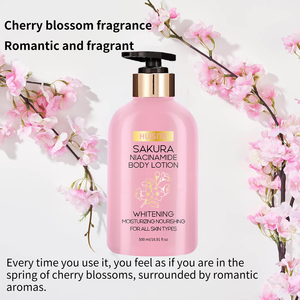 Lotion Corporelle Fleur de Cerisier 500 ml avec Logo Personnalisé, Parfum Longue Durée, Hydratante et Éclaircissante pour les Soins de la Peau - Product Image 3