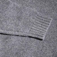 Pull en cachemire à capuche gris pour femmes de qualité supérieure Style classique Logo avant Saison d'hiver Coupe ample provenant de Mongolie