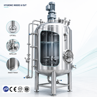 Cuve de Fermentation en Acier Inoxydable 100L-10000L avec Système CIP, PLC et Moteur pour Brasseries, Vins, Vinaigres et Hôtels