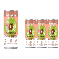 Boisson énergisante glacée à la pastèque et au citron vert OEM Sleek 330ML, concentré de café au ginseng rouge et à la taurine, boisson en conserve certifiée HACCP
