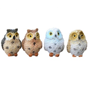 Nhựa Eulen Owl Hình Tượng Thu Nhỏ Cho Tượng Động Vật Mini Vườn Cổ Tích. - Product Image 1