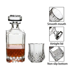 Exclusivo Juego de Decantador de Whisky de Vidrio de Borosilicato con Piedras de Whisky, Regalo de Vidrio Personalizado para Hombres - Día <span class=keywords><strong>del</strong></span> <span class=keywords><strong>Padre</strong></span> 2023 - Product Image 6